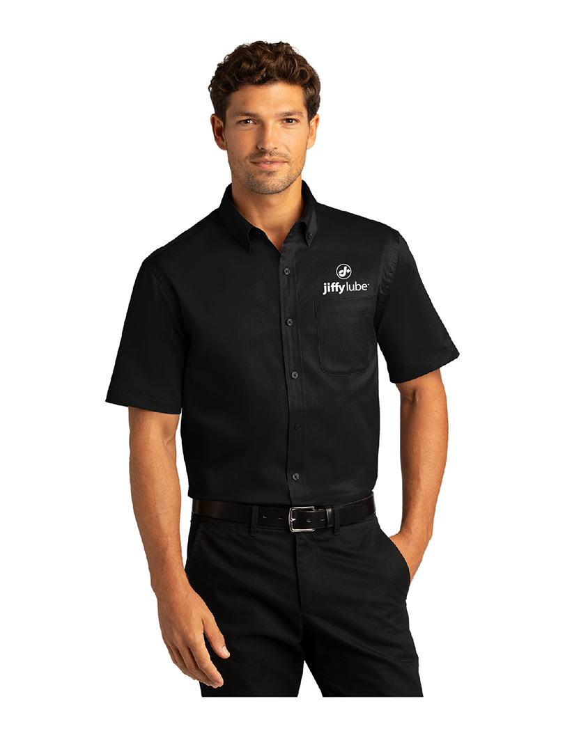 PC571 - Short Sleeve SuperPro Twill Shirt - Black – Jiffy Lube